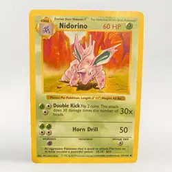 Nidorino 37/102 Shadowless Base Set LP - Pokemon TCG Card Uncommon - Image 1