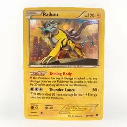 Raikou 55/162 XY Breakthrough Cosmos Holo Pokemon Card With Swirl - Image 1