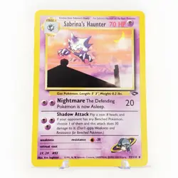 SABRINA'S HAUNTER NON HOLO POKEMON CARD 55/132 GYM CHALLENGE LP - Image 1