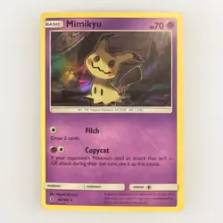 Mimikyu 58/145 Guardians Rising Holo Rare Pokemon Card MP - Image 1