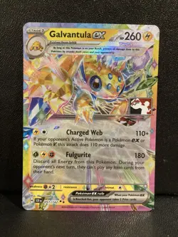 Galvantula EX 051/142 Prize Pack Series Play Stamped Pokemon Card - Image 1