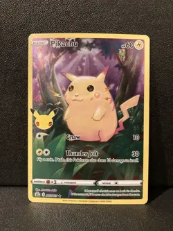 Pokemon TCG Celebrations Pikachu 005/025 ⚡ SWSH NM Full Art Pokemon Card 🔥 - Image 3