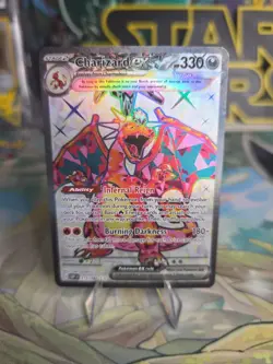 Pokemon TCG Charizard EX Sv03: Obsidian Flames Holo Ultra Rare Card 215/197 - Image 1