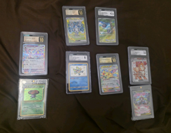 CGC Graded Pokemon TCG 7-Card Japanese Holo/AR Lot Sylveon ex Pikachu ex - Image 1
