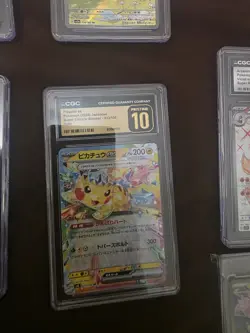 CGC Graded Pokemon TCG 7-Card Japanese Holo/AR Lot Sylveon ex Pikachu ex - Image 5