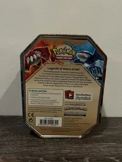 Pokemon 2015 TCG Trading Card Game Legends of Hoenn Groudon-EX Groudon Tin EMPTY - Image 2