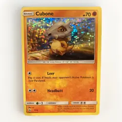 Cubone 7/12 McDonald's 2018 Set Holo LP Pokemon Card English - Image 1