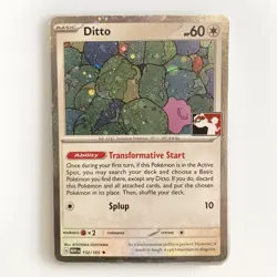 Ditto Pokemon Prize Pack Series 6 Promo Pokemon Card NM/LP Play Stamp Mew 151 - Image 1