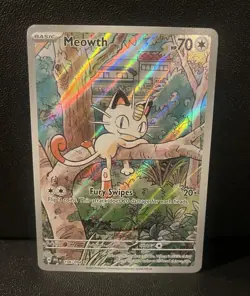 Meowth 106/094 Phantasmal Flames English Pokemon Card TCG Art Rare - Image 1