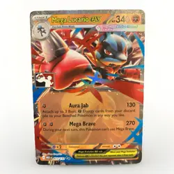 Mega Lucario Ex Pokemon Prize Pack Series 8 Promo Pokemon Card NM/LP - Image 1