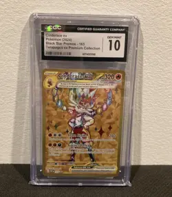 CGC Gem Mint 10 Cinderace EX Sacrlet & Violet Black Star Promo Card SVP163 - Image 1