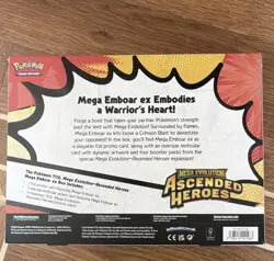 Pokemon Mega Evolution Ascended Heroes Mega Emboar EX Box Pokemon TCG New Sealed - Image 2