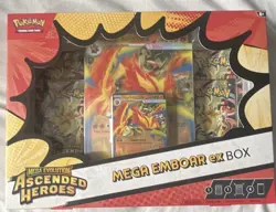 Pokemon TCG: Mega Evolution Ascended Heroes - Mega Emboar ex Box NEW - Image 1