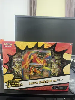 Pokemon TCG Mega Evolution Ascended Heroes Mega Emboar Ex Box Brand New Sealed - Image 1