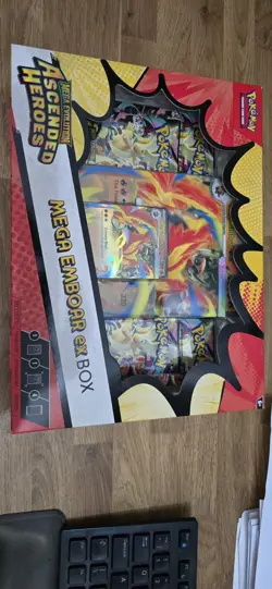 Pokemon TCG: Mega Evolution Ascended Heroes - Mega Emboar ex Box NEW - Image 1