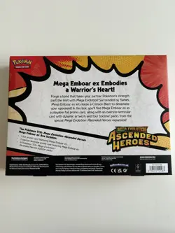 BRAND NEW SEALED Pokemon TCG: Mega Evolution Ascended Heroes Mega Emboar ex Box - Image 2