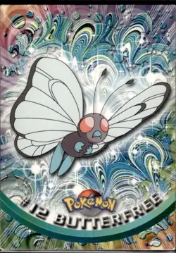 #12 BUTTERFREE BLACK Logo Pokemon Topps TV Animation Edition Card - Image 1
