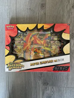 Pokemon TCG Mega Evolution Ascended Heroes Mega Emboar EX Box Brand New SEALED - Image 1