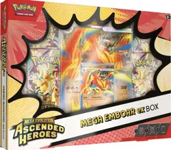 Pokemon TCG Mega Evolution Ascended Heroes 7xMega Emboar EX Box Brand New SEALED - Image 1