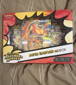 Pokemon TCG Mega Evolution Ascended Heroes Mega Emboar EX Box Brand New SEALED✅ - Image 1