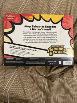 Pokemon TCG Mega Evolution Ascended Heroes Mega Emboar EX Box Brand New SEALED✅ - Image 2