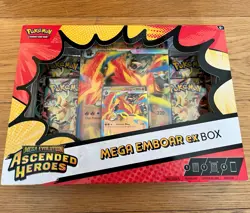 Pokemon TCG Mega Evolution Ascended Heroes Mega Emboar ex Box - New & Sealed - Image 1