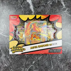 Pokemon TCG Mega Evolution Ascended Heroes Mega Emboar ex Box - New & Sealed - Image 1