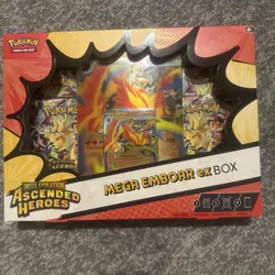 Pokemon TCG Mega Evolution Ascended Heroes Mega Emboar ex Box - New & Sealed - Image 1