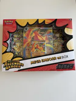 Pokemon TCG: Mega Evolution Ascended Heroes - Mega Emboar Ex Box New Sealed - Image 1