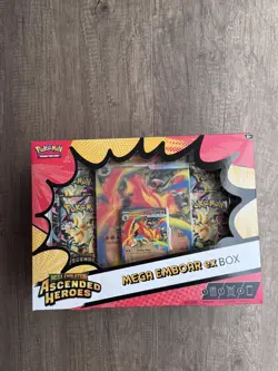 3 Pokemon TCG Mega Evolution Ascended Heroes Mega Emboar ex Box NEW Sealed 2026 - Image 2