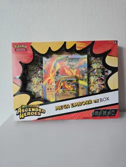 Pokemon TCG: Mega Evolution Ascended Heroes - Mega Emboar ex Box NEW - Image 2
