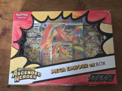Pokemon TCG Mega Evolution Ascended Heroes Mega Emboar ex Box New & Sealed UK - Image 1