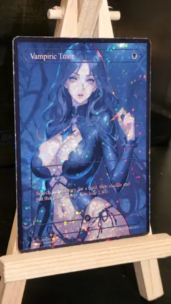 MTG Vampiric Tutor Fanart Borderless Style Card EDH Playtest Commander - Image 2