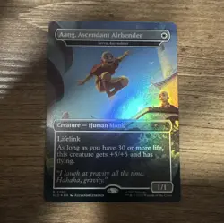 MTG Aang, Ascendant Airbender Secret Lair Borderless Foil Rare 2291 - Image 1