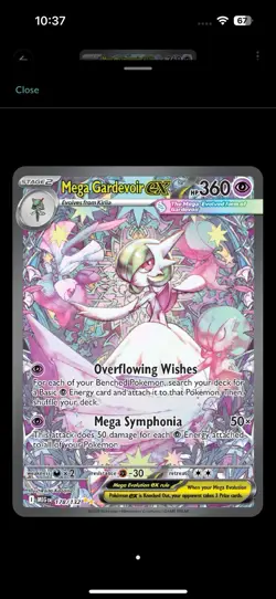 Mega Gardevoir EX 178/132 Secret Rare Pokemon Card Near Mint Condition TCG - Image 3