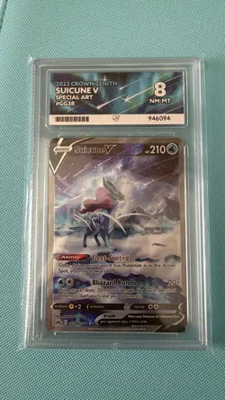 Suicune v GG38/GG70 Crown Zenith Pokemon Tcg Ace Grading #GG38 - Image 1