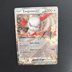Zangoose EX 167/217 Ascended Heroes Pokemon Card Near Mint Condition Holo Rare - Image 1