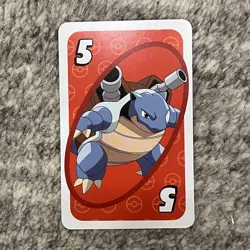 Blastoise RED #5 Pokemon Mattel Japanese UNO Card NM/MINT - Image 1