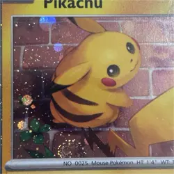 Pokemon Pikachu Promo with swirl Cosmo Holo Basic 051/162 Miscellaneous Cards - Image 1