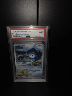 Pokemon Phantasmal Flames Piplup Illustration Rare 098/094 PSA 9 Mint - Image 1