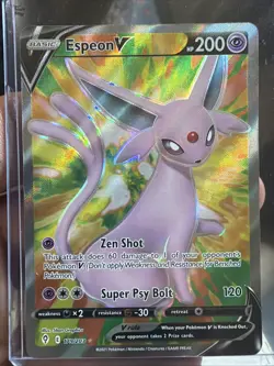 Pokemon Espeon V FULL ART HOLO ULTRA RARE 179/203 Evolving Skies 2021 NM - Image 1