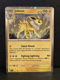 Jolteon Pokemon Scarlet & Violet SVP 169 Cosmos Holo Black Star Promo NM - Image 1
