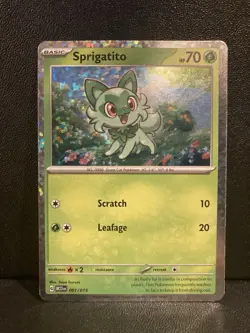 Sprigatito 001/015 McDonald's Promos 2023 Promo Holo LP Pokemon TCG HP 70 - Image 1