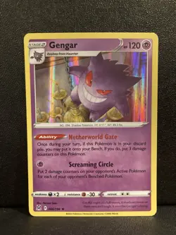 Pokemon TCG - Gengar 066/196 Lightly Played Holo Rare Lost Origin - Image 1