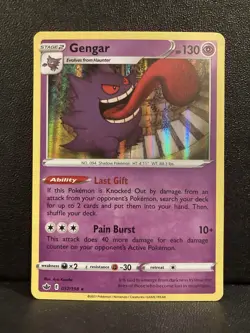 Pokemon Gengar Holo Rare SWSH06: Chilling Reign 057/198 LP - Image 1