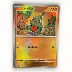Larvitar (Master Ball Pattern) 047/131 Sv: Prismatic Evolutions Holo See Pics - Image 1