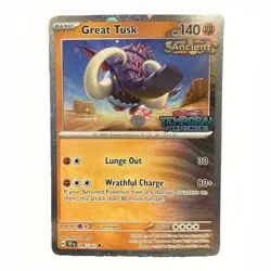 GREAT TUSK 096/162 TEMPORAL FORCES POKEMON PROMO (COSMO HOLO STAMPED, NM) - Image 1