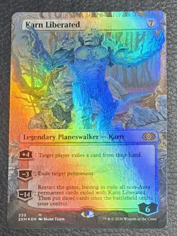 Karn Liberated (Borderless) Double Masters Foil MTG NM Magic Card - Image 1