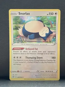Pokemon TCG - Snorlax 143/196 LP Holo Rare Lost Origin - Image 1