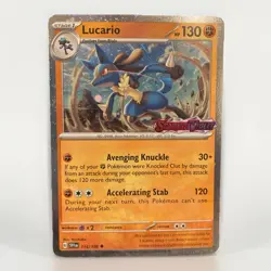 Lucario (Scarlet & Violet Stamp) 114/198 Holo Pokemon NM - Image 1